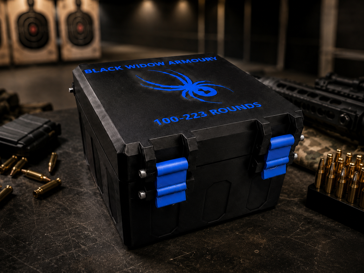 100-Round Ammo Box for .223 / 5.56 Black Widow Armoury - Waterproof