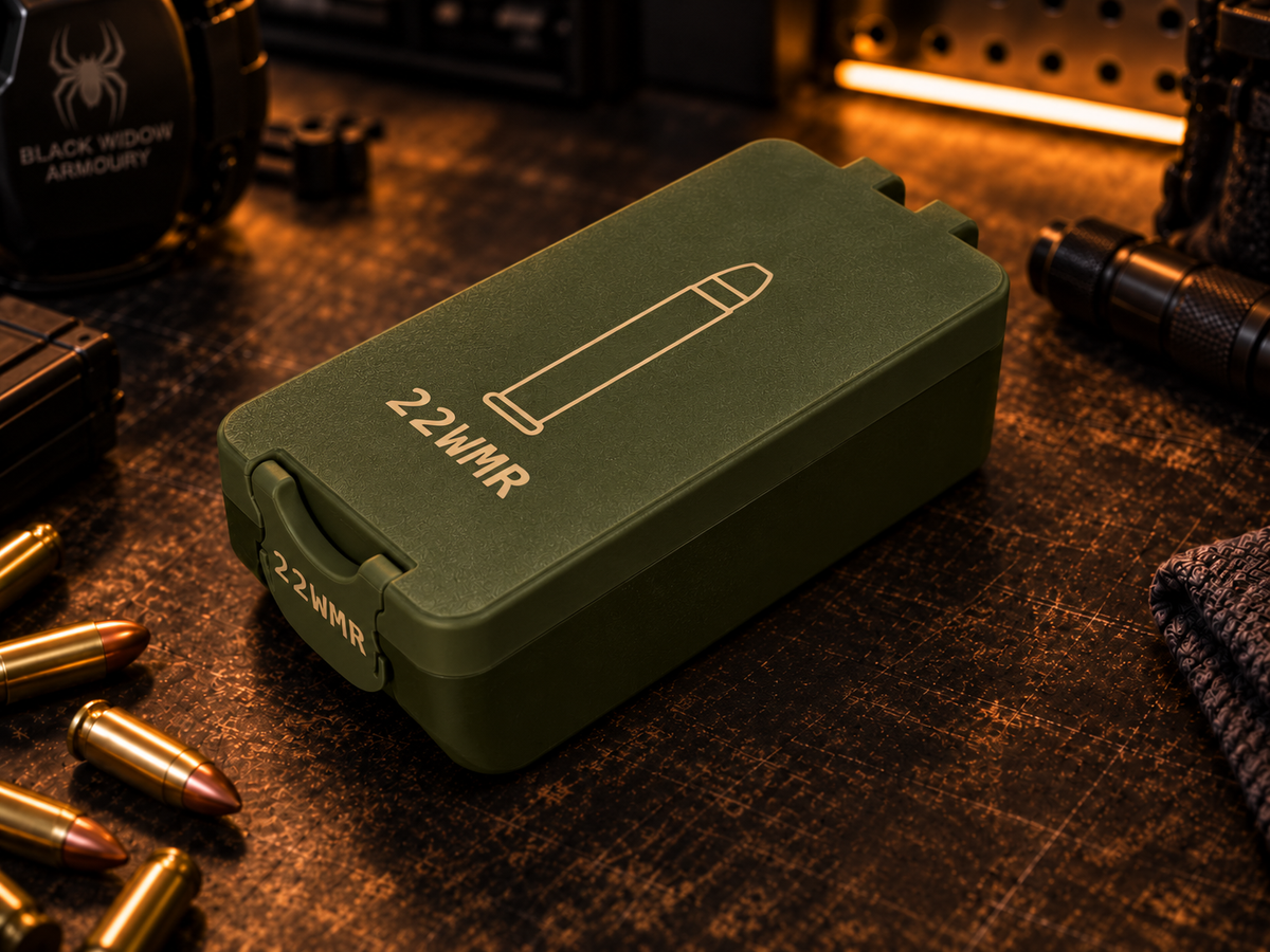 .22 WMR Ammo Box – 120 Round Capacity